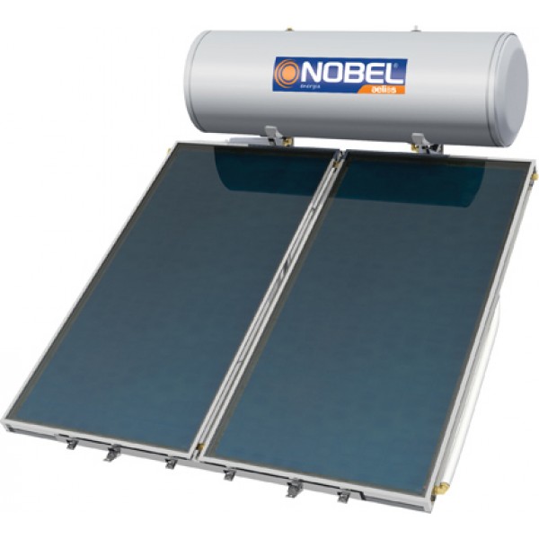 Ηλιακός Θερμοσίφωνας NOBEL AELIOS ALS 300/5,2τμ Τριπλής Ενέργειας - Βάση Ταράτσας